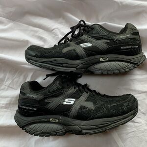 Skechers Shape-Ups Black Sneakers Comfortable Workout Running Shoe Athletic 8.5